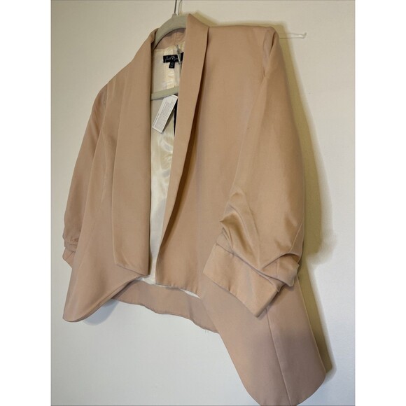 Velvet Heart Women’s open Cropped Blazer Size XSmall Pink New With Tags 3/4 Slv - Picture 4 of 12